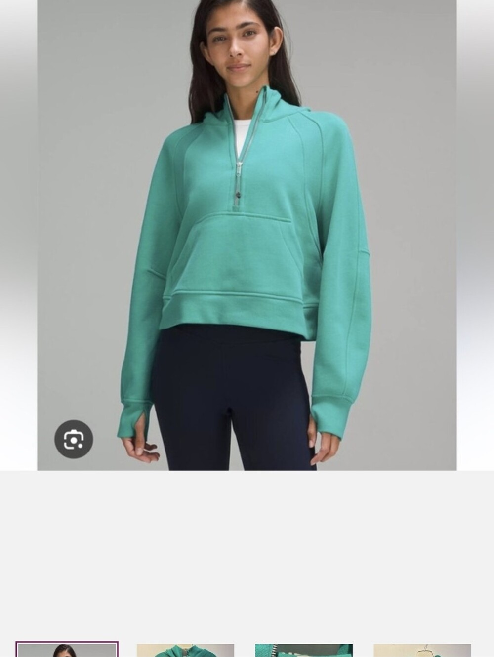 Lululemon scuba half zip oversized Kelly green